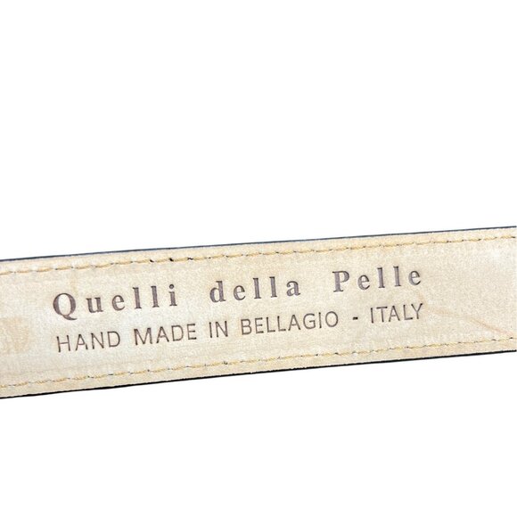 Quelli Della Pelle Handmade Italian Leather & Silver Belt With Intricate Detaili main image 5